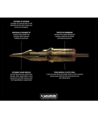 Kwadron Premium Tattoo Cartridge Needles Box of 20 (9RLLT 0.30) - High-Quality Tattoo Needles - Buy Online on GoSupps.com