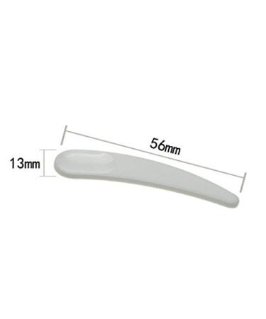 Onwon 100 PCS Mini Curved Cosmetic Scoop Makeup Mask Plastic Spoon - White - Buy Online on GoSupps.com
