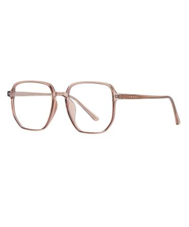 Oversized Square Reading Glasses Vintage Computer Readers Anti Blue Light Flat Light Mirror Anti Glare Eyewear +0.50 C3