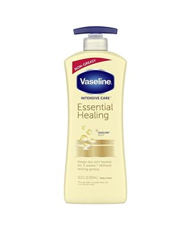 Vaseline Intensive Care Essential Healing Body Lotion  Moisturize Dry Skin  Proven Effective Healing Skin Care  Noticeably Healthier Looking Skin  20.3 oz Pump Bottle Essential Healing 20.3 Fl Oz (Pack of 1)