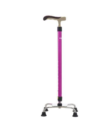 Crutch Crutches for The Elderly - Large Four-Legged Walking Stick - Non-Slip and Lightweight Aluminum Alloy Walking Stick for unadorned 9 Height Adjustable Levels for Elderly People with ar Journey