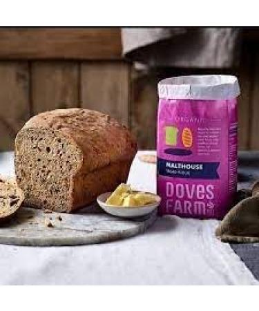 Doves Farm | Organic Malthouse Bread Flour 1kg | Organic Flour Blend with Malted Wheat Flakes | delicious loaves and rolls. | - Buy Online on GoSupps.com