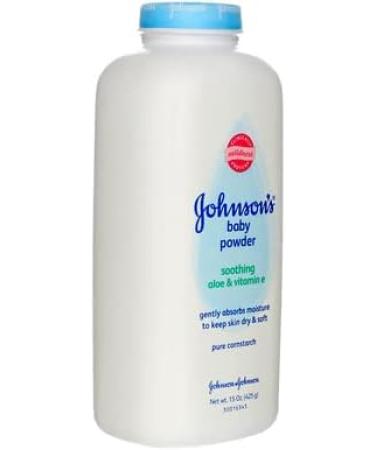 Johnson's Aloe & Vitamin E Baby Powder 15 oz - Pack of 9 | Soothing Baby Skin Care - Buy Online on GoSupps.com