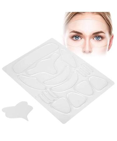 17 PCs anti -aging anti -fold facial patch anti -fold pads silicone for rejuvenated skin elasticity and skin tightening reusable silicone pad for forehead eyes and chin