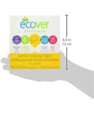 Ecover Ecological Automatic Dishwasher Tablets - 25 Eco-Friendly Tablets for Sparkling Clean Dishes | International Shipping Available - Buy Online on GoSupps.com
