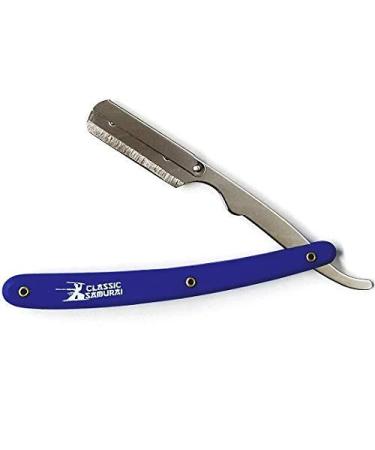 CS-101 Blue Stainless Steel Professional Barber Straight Edge Razor | 15 Astra Blades Included - Premium Quality & International Shipping - Buy Online on GoSupps.com