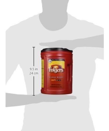 1 36kg. / 3lb. / 48oz. / 300cups. Folgers. Classic Medium Roast Ground Coffee. Mountain Grown. Sealed. Made in US. - Buy Online on GoSupps.com