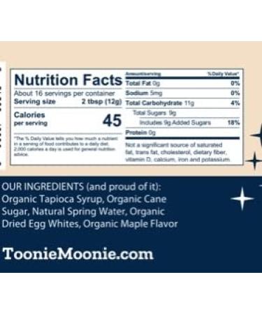 Toonie Moonie Organics Maple Marshmallow Creme 7oz - Pure Canadian Goodness - Buy Online on GoSupps.com