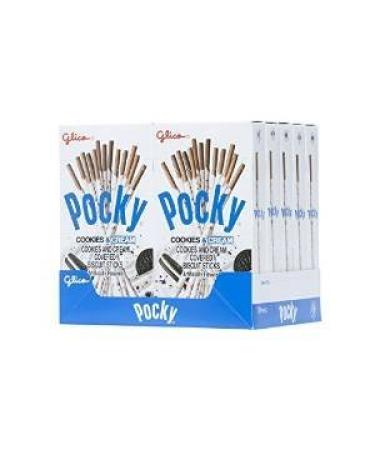 Glico Pocky Biscuit Sticks, Cookies & Cream, 1.41 oz ( Pack of 10 )