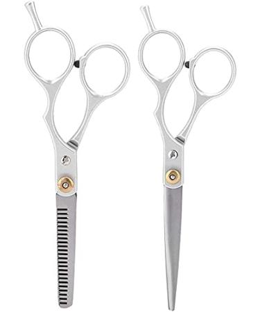U-M Professional Hair Cutting Edge Series Thining Scissors Set Salon Barber Hairdressing Shear Thinning for Thinning Texturizing Salon Durable Fine Cut(Two-Piece) Deft Design as shown