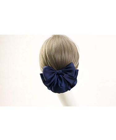 Womens Hair Clip with Decorative Navy Blue Hair Net & Bow | Stylish Hair Accessories for All Occasions - Buy Online on GoSupps.com