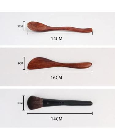 Eco-Friendly Mask Bowl Set with Spoon & Brush | DIY Skin Care Mixing Kit for Women - Dark Brown - Buy Online on GoSupps.com