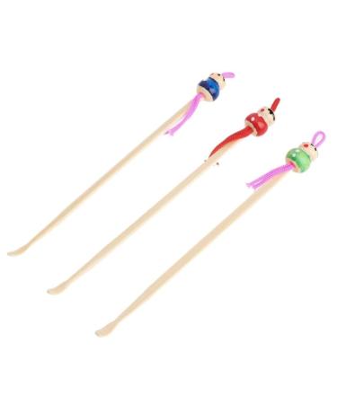 10Pcs Cartoon for Doll Bamboo Earpick Spoon Clean Earwax Removers Ear Care Safe