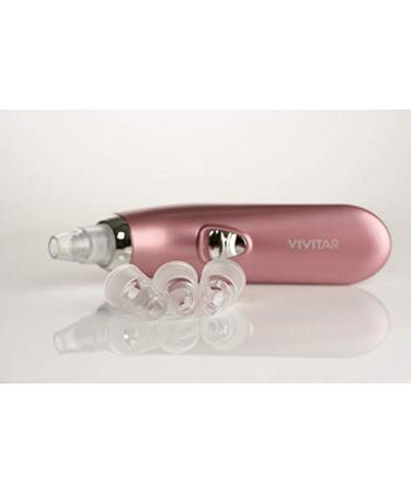 Vivitar Microdermabrasion Facial Pore Cleanser - Rose Gold 4 Piece Set with 3 Beauty Attachments - Removes Blackheads & Whiteheads - Vacuum Suction Exfoliating Extractor Tool - Buy Online on GoSupps.com