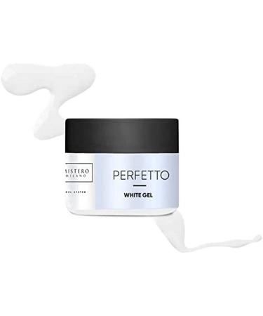 Mistero Milano Perfetto Mistero Milano White Nail Gel - Thin Consistency and Snow White Color - Gel for French Manicure - HP Formula (Highly Pigment) - 5 ml White 5 ml (1 Pack)