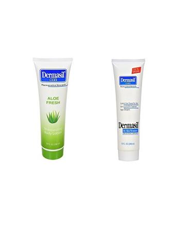 2-pack Dermasil Lotion 10 oz tube - Aloe Fresh & Dry Skin Treatment