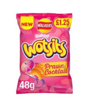 Walkers Wotsits Prawn Cocktail 48g (45 Bags)