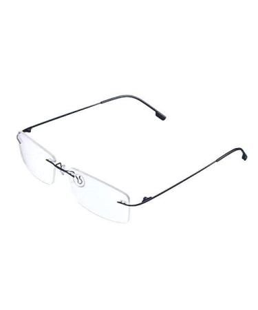 Rongchy Super Light Titanium Nearsighted Short -sighted myopia Work glasses -0.50-6.00 To strengthen men women fashion borderless nearersted glasses -6 black