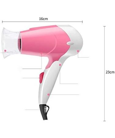 ADITAM Portable Folding Hair Dryer - Travel Hair Dryer Dual Voltage Folding Small Mini Easy to Carry 1000W Hair Dryer Colour:Pink Double The Comfort - Buy Online on GoSupps.com