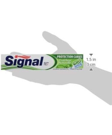 SIGNAL - Dentifrice Protection Caries Fraicheur Naturelle - Dents 10x plus fortes - Fraicheur naturelle - 95% d'ingr dients d'origine naturelle - 75ml (Lot de 3) - Buy Online on GoSupps.com