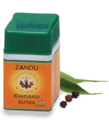 Zandu Khadiradi Gutika 70 tabs - Pack of 5 | Ayurvedic Oral Health Supplement - Buy Online on GoSupps.com