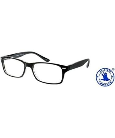 I NEED YOU Men's Reading Glasses +1.5 - Model Robert Black Reading Aid with Case | Stylish & Comfortable - Buy Online on GoSupps.com