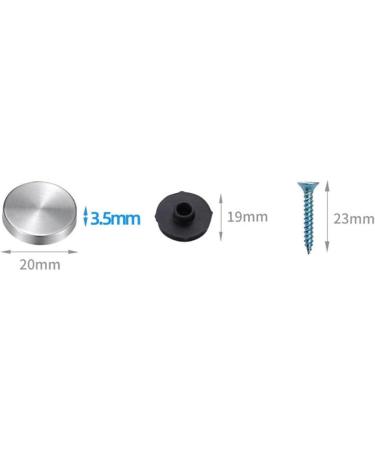 MABSSI Stainless Steel Mirror Nail Decorative Cap Advertising Nail Screw Cap Cap Acrylic Fixed Glass Replacement - Buy Online on GoSupps.com