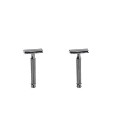 2 Set Classic Manual Razor Hobel Double-Schneor Razor For Men Daily Raanche Black 10 x 4.4 x 2.5 cm 2 Set (black 10 x 4.4 x 2.5 cm)