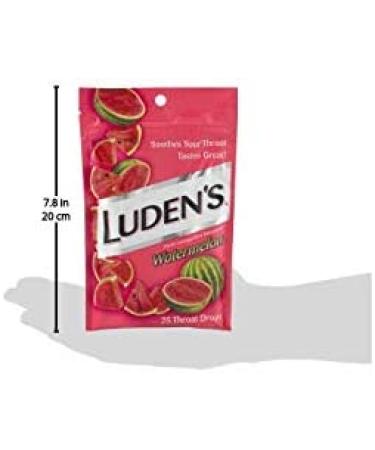 Shop Luden's Pectin Watermelon Throat Drops - 25 Oral Demulcents for Soothing Relief - Buy Online on GoSupps.com