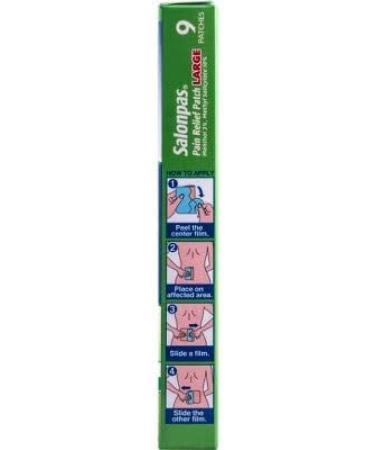 Salonpas Pain Relief Patch Large - 9 Count | Fast Localized Pain Relief - Buy Online on GoSupps.com