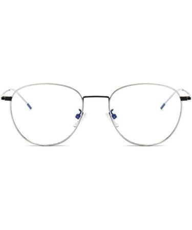 Stylish Retro Round Blue Light Blocking Reading Glasses - Metal Wire Frame +200 Black-Gold | Anti Glare Eyeglasses for Comfortable Viewing - Buy Online on GoSupps.com