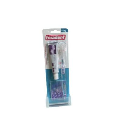 Foramen Dental Travel Kit, Toothbrush + Interdental Brushes + Tube of Whitening Toothpaste.