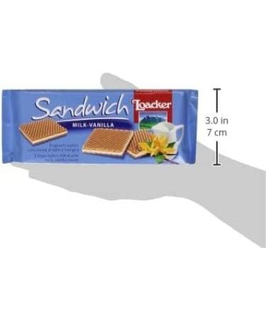 Loacker Vanilla Milk Sandwich Scented Waffles with Milk Cream & Vanilla 75g - Pack of 3 - Buy Online on GoSupps.com