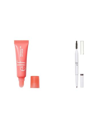 e.l.f. Squeeze Me Lip Balm Moisturizing Lip Balm For A Sheer Tint Of Colour & Instant Lift Brow Pencil Dual-Ended Precision Eyebrow Pencil For Defining & Shaping Brows Neutral Brown