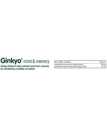 Ginkyo Mind & Memory Supplement | Ginkgo Biloba Extract 120mg - Buy Online on GoSupps.com