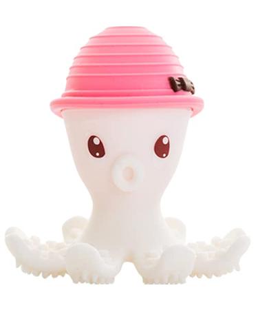 Mombella Ollie Octopus Silicone Baby Teething Toy for 3M+ Babies  Gum Massager with 8 Feet with Different Textures for Teehing Pain Relief  Baby Bathing Toy  Freezable Teether for Baby Girls  Pink