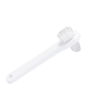 Tovinanna 4 pieces double -headed toothbrush travel toothbrush cleaning tool for false teeth prosthesis brush denture brush brush cleaning brush double -sided toothbrush outside stove