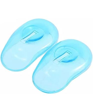 Clear Silicone Ear Cover Hair Color Shield - Blue | Ear Manhole Shield for Hair Dyes, Shower, Bathing - Buy Online on GoSupps.com