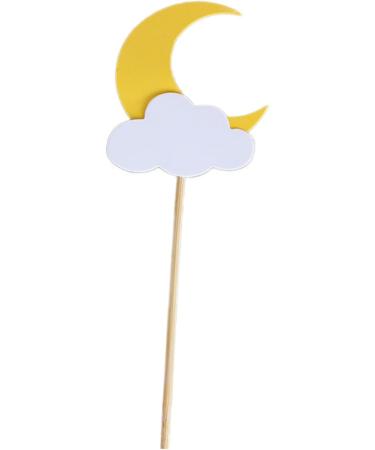 Garneck 24pcs Cake Decorations Moon Decor Cake Toppers Creative Toppers Cake Decoration Toppers Wooden Decoration Toppers Portable Insert Card - Buy Online on GoSupps.com