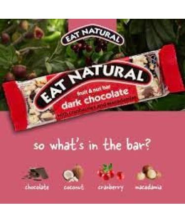 EAT NATURAL Dark Chocolate Cranberry & Macadamia Bars 45g Pack of 12 - Buy Online on GoSupps.com