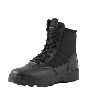 QMFUR Mens Military Boots Outdoor Hiking Boots Work Boots Tactical Boots Durable Combat Boots Army Boots Black 15