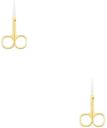 2 Set of Nail Cuticle Nippers Stainless Steel Scissors Electroplating Wear-Resistant Eyebrow Trimmer Beauty Nose Hair Tweezer Accessory - Buy Online on GoSupps.com