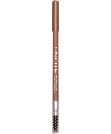 COSMETIC NOTE - Natural Look Eyebrow Pencil and Brush 2 in 1 | Spoolie Eyebrow Brush for a Natural Matte Finish | Waterproof Dual-Sided Wooden Eyebrow Pencil Fair - Buy Online on GoSupps.com