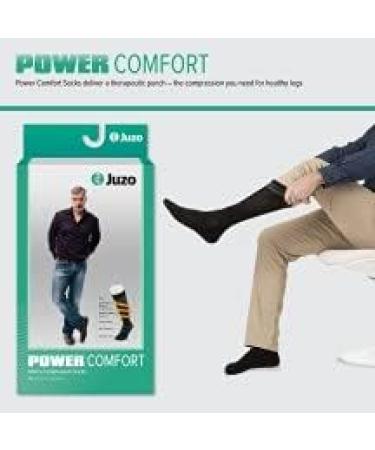 Juzo Power Comfort Knee High Compression Socks 15-20 mmHg | Circulation Therapy for Men & Women | Moisture Control & Therapeutic Relief | Retro Heather Gray | Large - Buy Online on GoSupps.com