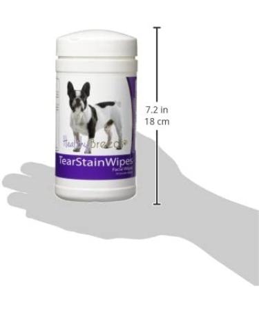 Healthy Breeds Tear Stain Wipes 70 Count - Gentle Solution for French Bulldogs & 200+ Breeds - Buy Online on GoSupps.com