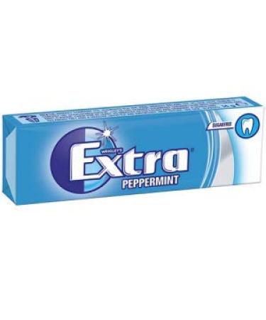 10 Packs of Original WRIGLEY'S Extra Chewing Gum Packs Fresh Stock (Peppermint) PEPPERMINT 10 Count (Pack of 1)