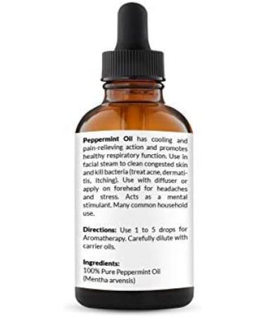 NaturoBliss 100% Pure Peppermint Essential Oil - 4 fl. oz | Therapeutic Grade - Buy Online on GoSupps.com