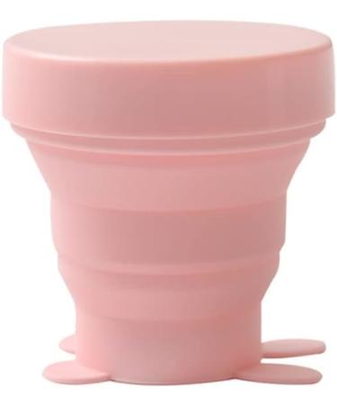 Buy Collapsible Travel Cup - Foldable Silicone Cup for Home & Travel - Menstrual Cup Storage - Pink - Buy Online on GoSupps.com