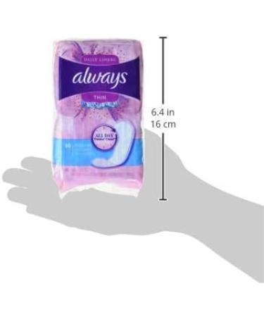 Always Thin Daily Liners Regular Absorbency 240 Count - Pack of 4 | Unscented | No Feel Protection - Buy Online on GoSupps.com