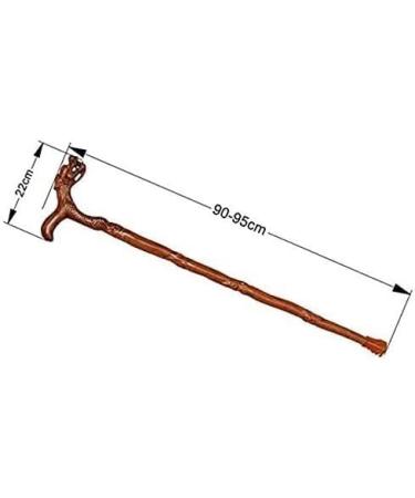 Wooden Walking Sticks Solid Wood Gift Walking Sticks Dragon Shaped Handle Old People Carving Canes Crutch and Sturdy Mobility Aid for Elderly Seniors & Handicap Prosperous - Buy Online on GoSupps.com